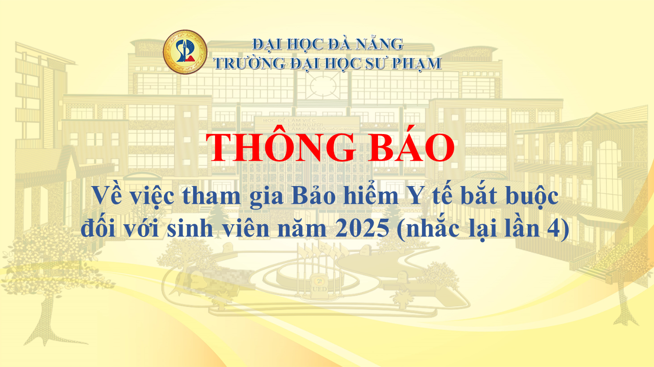 [THÔNG BÁO] Tham gia Bảo hiểm Y tế bắt buộc đối với sinh viên năm 2025 (nhắc lại lần 4)